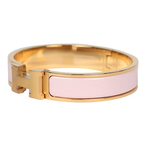 Hermes Clic Clac H Bracelet PM Rose Candeur 